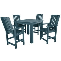 Highwood's 42" x 42" Square 5-pc Lehigh Dining Set - Counter Height, Outdoor, Eco-friendly, Synthetic Wood