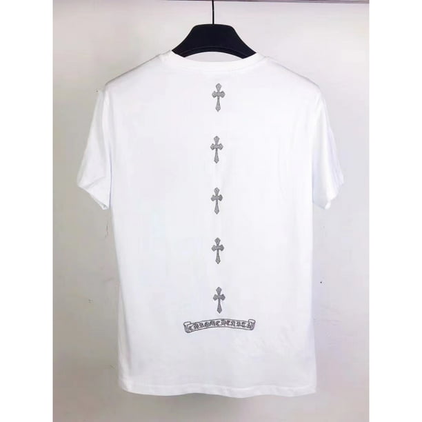 Camiseta De Algodón De Manga Corta Con Estampado De Moda Chrome hearts Verano