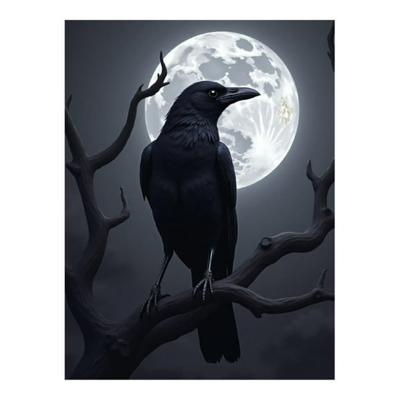 Diamond Art Kit for Adults, Modern Realistic Crow Print No.34 Diamond Painting for Adults Beginners, 5D DIY Diamond Art Painting Kits, Colorful Diamond Painting Craft for Home Decor 12x16