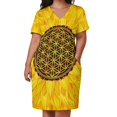 thumbnail image 3 of Flower of Life -Sunflower #1 Loose Pocket Dress dress party evening elegant luxury celebrity summer dresses, 3 of 7