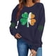 thumbnail image 1 of TaTaai Womens St Patricks Day Sweatshirt Long Sleeve Crewneck Casual Pullover Holiday Print Fleece Lined Top Gift, 1 of 6