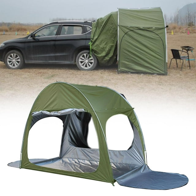 Car Trunk Rear Tent Camping Awning Tail Extension Van 3 Door Design Canopy SUV Tent for Traveling Beach Backpacking Trailer