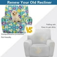 thumbnail image 4 of Xixirimido Iris Flowers Pattern Recliner Chair Cover, 4-Pieces Stretch Recliner Covers for Recliner Chair Soft Reclining Chair Slipcover Furniture Protector for Pets Kids, 4 of 8