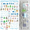 thumbnail image 1 of Pegatinas de uñas de Navidad para invierno, calcomanías 3D de copos de nieve, alce, Papá Noel, galleta, hombre, lazo, nuevo esmalte de Gel de Navidad, decoración de uñas deslizante, 2023, 1 of 4