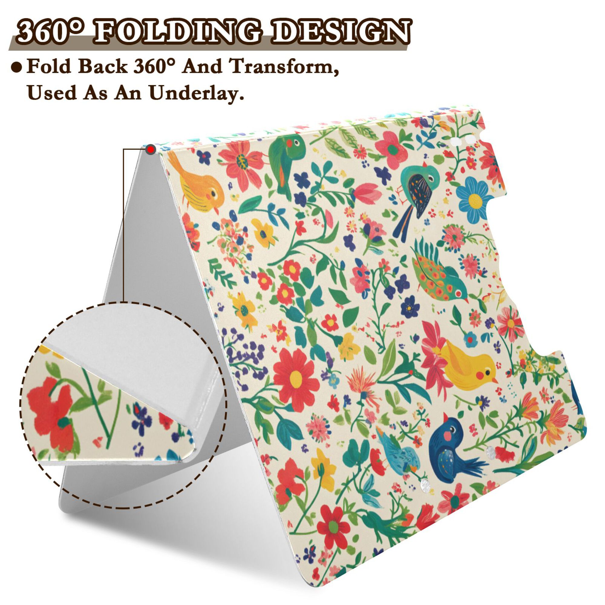 FORMRS A4 Clipboard Folder with Pen Holder Horizontal Foldable School Office Binder, Cartoon Animals