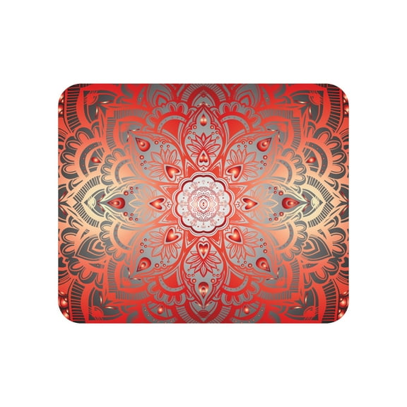 OTM Essentials Mouse Pad, Mandala Heart Orange & Red