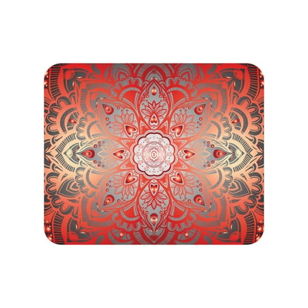UPC: 0731969790441 | OTM Essentials Mouse Pad  Mandala Heart Orange & Red