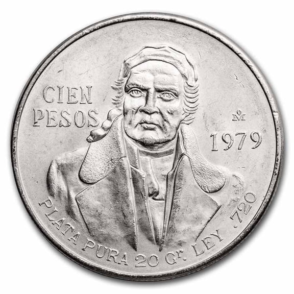 1979 Mexico Silver 100 Pesos BU