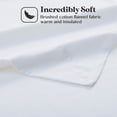 thumbnail image 6 of Superior Solid Flannel Cotton Bed Sheet Set , Soft Fitted Sheets, Full, White, 6 of 9
