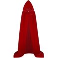 thumbnail image 1 of Aricy Capa larga de terciopelo con capucha unisex con capucha Disfraces de Halloween Navidad Cosplay 43-71 pulgadas, 1 of 4