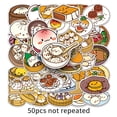 thumbnail image 5 of Pegatinas de comida, 50 Uds., fideos chinos, bollos, albóndigas, calcomanías de vinilo impermeables para adultos, adolescentes, niños, tazas, botellas de agua, equipaje para ordenador portát, 5 of 5