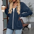thumbnail image 6 of Towmus Oversized Zip Up Hoodie for Women Baggy Loose Basic Zipper Hooded Sweatshirt Coat Y2K Jacket, 6 of 6