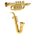 thumbnail image 1 of 2 Piezas de Instrumentos Musicales Hugo 1/12 Casa de Decoración Miniatura Tubos Curvos Saxofón, 1 of 10