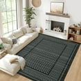 thumbnail image 4 of FairOnly Geometric Non Slip Washable Rug for Modern Living Room Low Pile Foldable Floor Carpet for Bedroom Room Entryway Laundry, 4 of 7