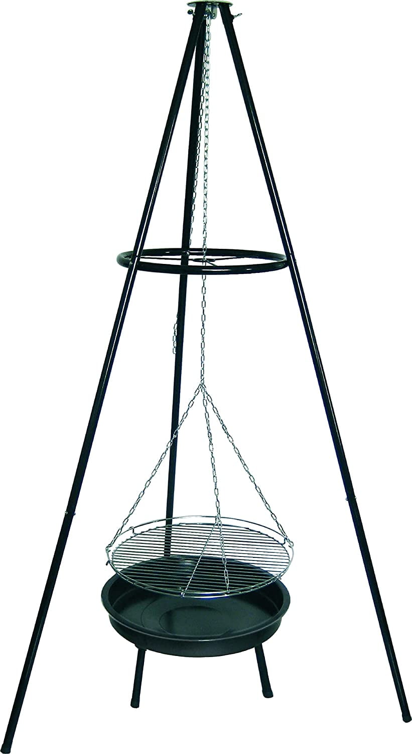 JAK BBQ J 1001 Charcoal Tripod Grilling Set Tripod Grill Set Camping