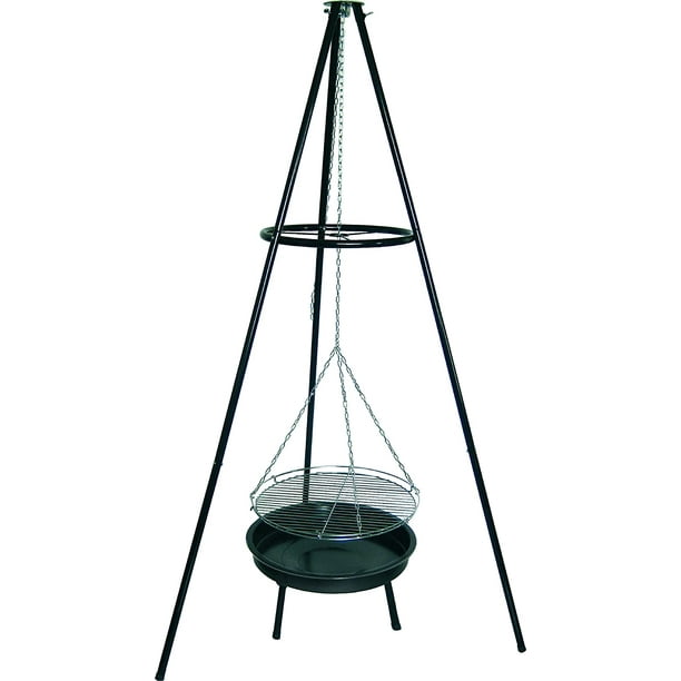 JAK BBQ J 1001 Charcoal Tripod Grilling Set Tripod Grill Set Camping