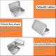 thumbnail image 2 of Metal Rectangular Empty Hinged Tins - 30 Pack Silver Mini Portable Box Containers Small Storage Kit Home Organizer, 2 of 5