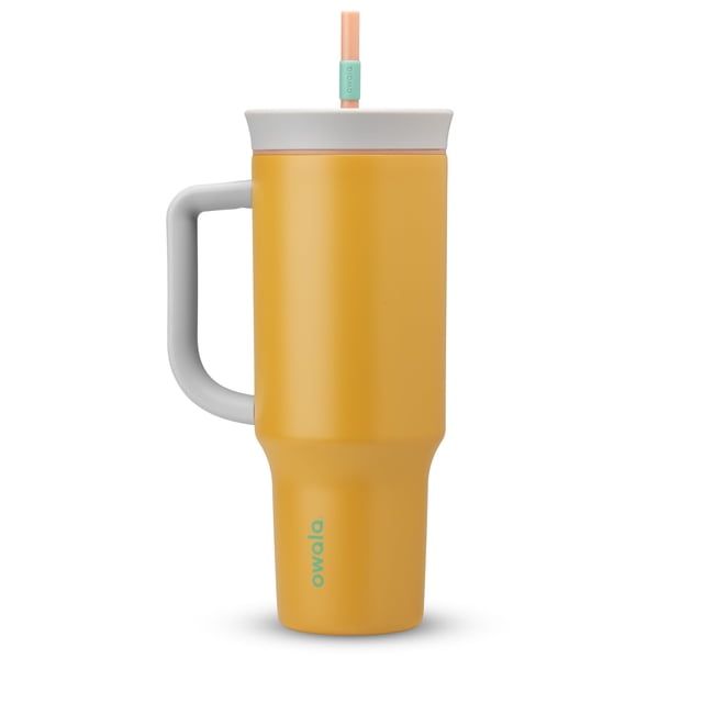 Vaso de viaje Owala de acero inoxidable con aislamiento de 1,2 L, color naranja
