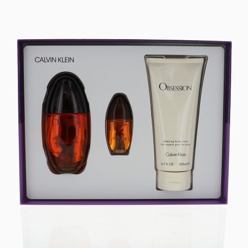 Calvin Klein OBSESSION WOMEN 3 PIECE GIFT SET 3.4 OZ EAU DE PARFUM SPRAY by CALVIN KLEIN