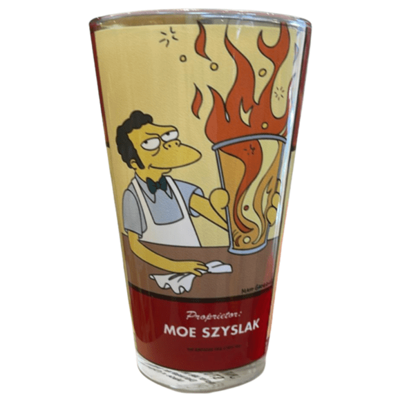 Universal Studios Simpson Moe's Tavern Glass Cup New With Tag