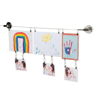  STOFINITY Kids Art Display for Wall - Children Artwork Display  for Kids Art Hanger, Look What I Made Sign With Clips, Wood Hanging Child  Picture, Art Work Storage Board for Bedroom
