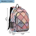 thumbnail image 2 of FORMRS Unisex School Backpack 17" Student Travel Bag with Laptop Compartment, Pink Shimmering Pattern, 2 of 7