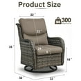 thumbnail image 4 of Bellefurn Luxury Patio Swivel Rocker Chairs Wicker Rocking Chair,Outdoor Swivel Chairs Set of 2,Swivel Glider Lounge Chairs for Patio Balcony,Porch,Garden, 4 of 11