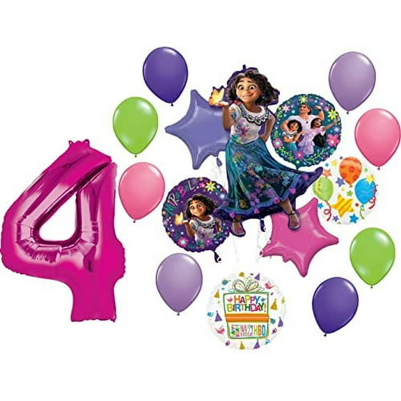 Disney Encanto 4th Birthday Party Supplies Balloon Bouquet Decorations