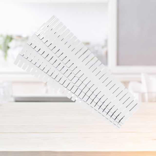 WHAMVOX 8Pcs White Plastic Drawer Dividers for Versatile Household Storage and Drawer Organization