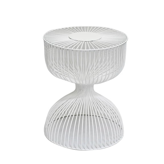 Wire Accent Table Color White (Spartan End Table