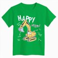thumbnail image 4 of TOWED22 Boys Fashion T-Shirts Short Sleeve Crew Neck Graphic Tees Trendy Prints Cotton Casual Tops for Kids(Green,3-4 Y), 4 of 4