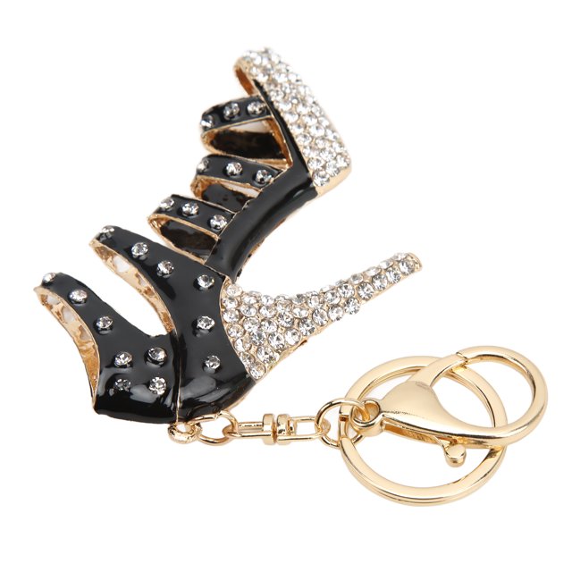 Llavero CharmLlavero de diamantes de imitación Llavero de tacón alto para mujer Llavero de diamantes de imitación True Excellence Jadeshay A