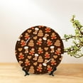 thumbnail image 6 of Cauagu Christmas Gingerbread Cookies Print Bone China Decorative Plate, Wall Mount Plate Holiday Decor Decorative Ceramic Plates with Stand Elegant Household Plates Decorative-6in, 6 of 6