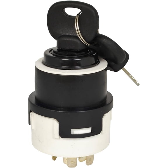 XYZIL 701/80184 50988 85804674 Ignition Switch Compatible with JCB 3CX 4CX for New Holland LV60 B110B LB75.B LB115 B100BLR for Case 85804674 1532371C2 330262 701/45500 20500101 w/ 2 Key 701/45501