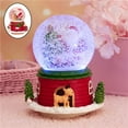thumbnail image 4 of Milaget 3D Crystal Ball Snow Globe Music Box Santa Claus Projection LED Light Snowflake D, 4 of 9