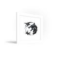thumbnail image 3 of Gallery Pops The Witcher Season 3 - Witcher Medallion Woodcut Wall Art, White Framed Version, 12" x 12", 3 of 5