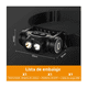 thumbnail image 5 of Lámpara De Cabeza Linterna Frontal Led Recargable Con Sensor Belug, negro, 5 of 5