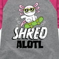 thumbnail image 3 of Instant Message - Shred Alotl - Toddler And Youth Girls Raglan Graphic T-Shirt, 3 of 5