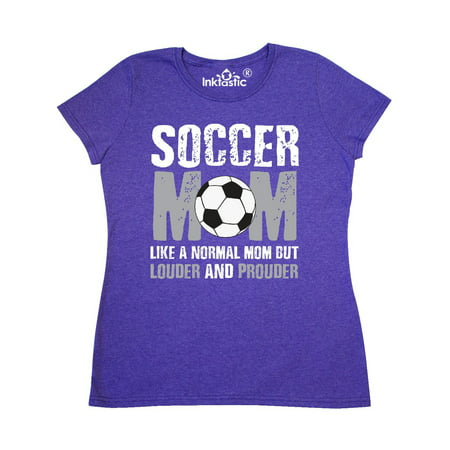soccer mom like a normal mom but louder and prouder gray and white Women's T-Shirt