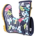 thumbnail image 4 of Joules Molly Welly Women's Stripe Floral Printed Waterproof Boot In Navy Size 11, 4 of 6