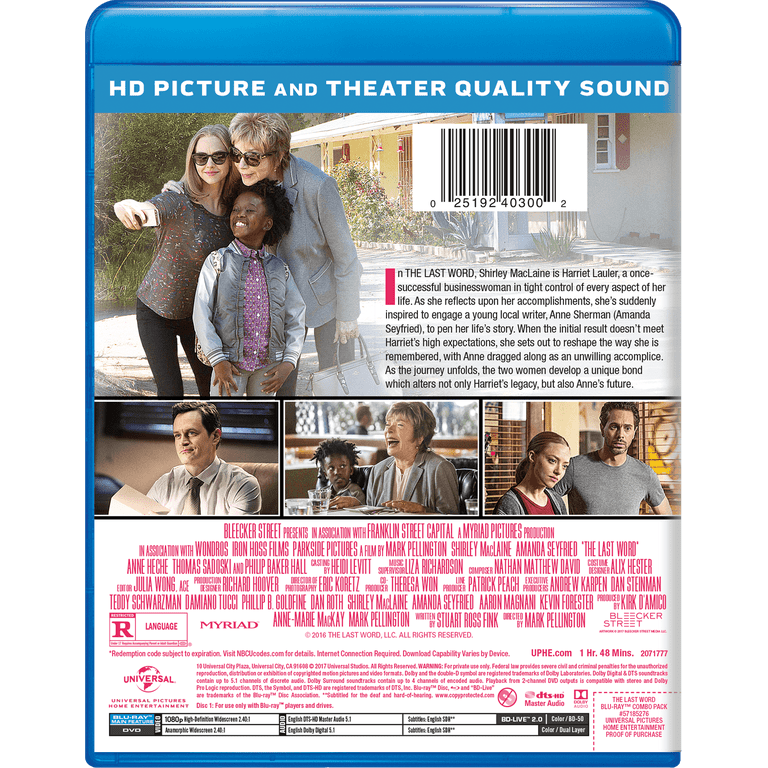 The Last Word (Blu-ray + DVD + Digital HD) - Walmart.com