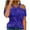 Blue, variant on TKLPEHG Tops for Women Trendy Loose V Neck Cold Shouler Tops Short Sleeve T Shirts Lightweight Summer Heart Print Graphic Tee Casual Going Out Tops Blouse(Blue,XXL)