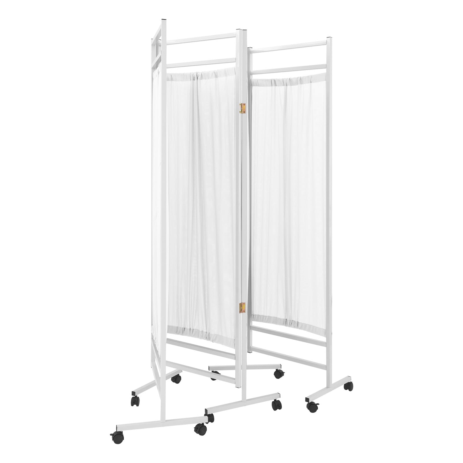 Miumaeov 200*180cm 4-Panel Medical Room Divider Portable Foldable Medical Privacy Screen with Wheels