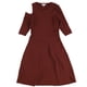 thumbnail image 1 of bar III Vestido acampanado con recortes para mujer, marrón, extra pequeño, 1 of 2