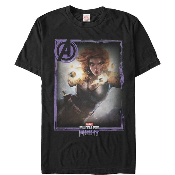 Men's Marvel Future Fight Widow  Graphic Tee Black Small
