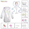 thumbnail image 3 of Disfraz de Cosplay de KAngel oversize para niña, zapatos de Lolita, abrigo, falda, uniforme, peluca, Bikini de Halloween, faldas láser, peluca de cinta, 3 of 5