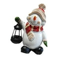 thumbnail image 2 of CarpNettore Solar Garden Snowman Statue Garden Lantern Decor Lamp Realistic Creative Snowman, 2 of 9