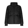 thumbnail image 5 of Winter Warm Coats for Womens Fashion Plus Size Solid Color Down Jacket Loose Jacket Thick Detachable Hat Versatile Jacket, 5 of 9
