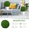 thumbnail image 3 of Costway 2 PCS 15.7'' Artificial Boxwood Topiary Balls UV Protected Indoor Outdoor, 3 of 10