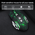 thumbnail image 3 of PLUSBRAVO Wireless Gaming Mouse with Buttons on Side Rechargeable Computer Mice with Light, 3 of 7